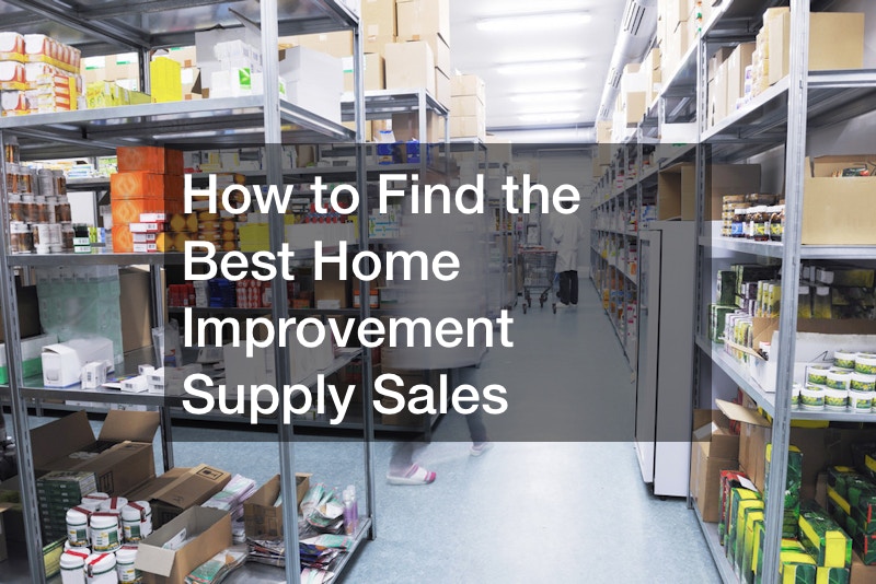 How to find home improvement supply sales